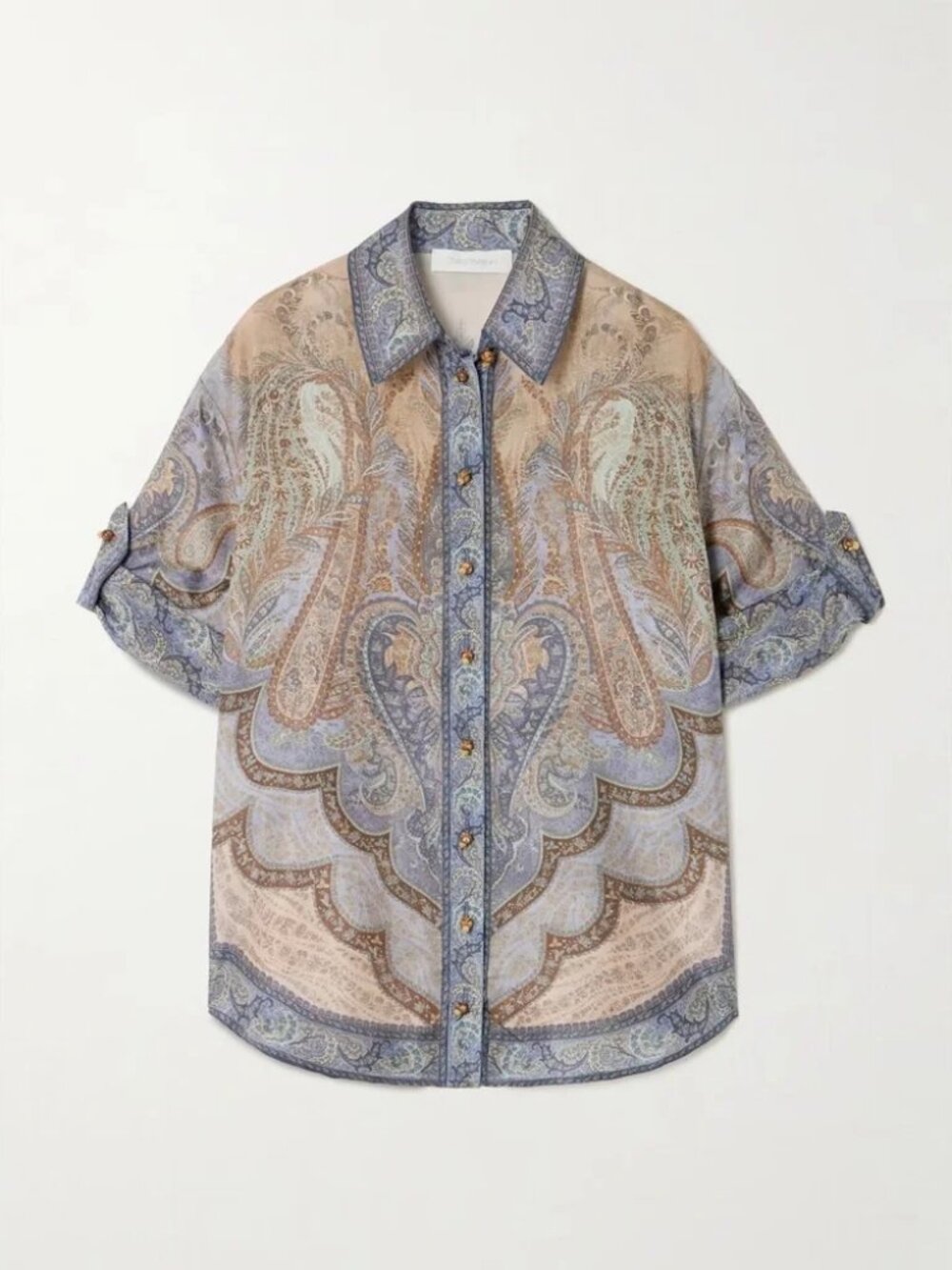 Zimmermann Wanderlust Paisley Silk Blouse  Sz 3, US 10 NWT - Picture 3 of 11